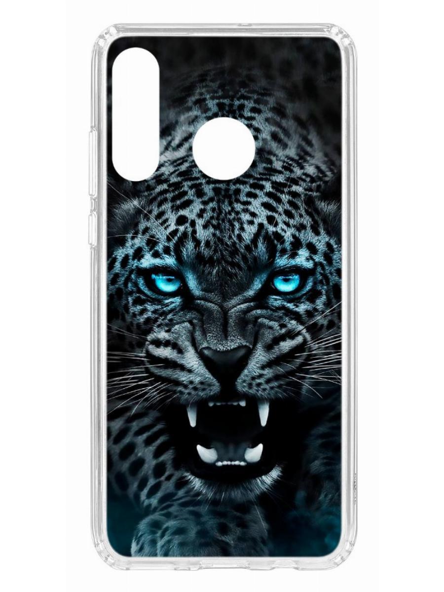 

Чехол на Huawei P30 Lite Kruche Print Дикий леопард