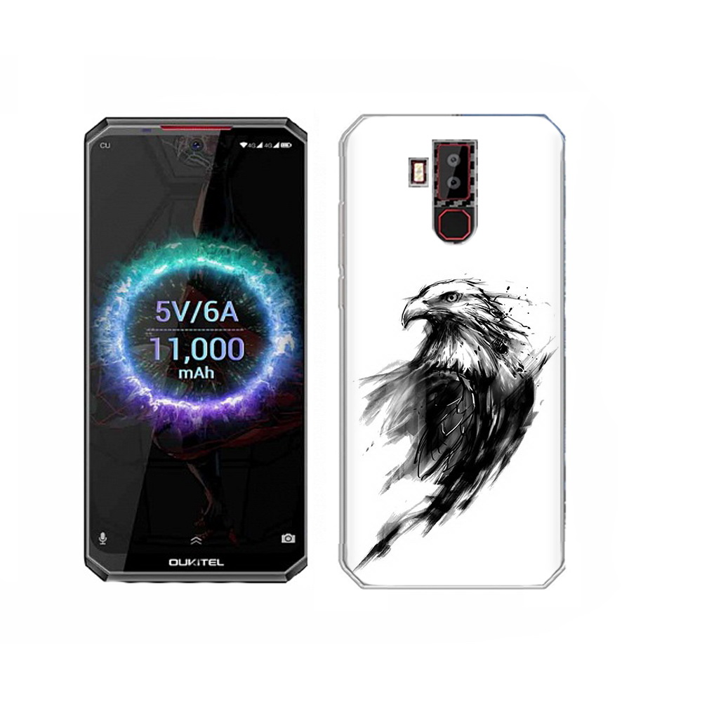 

Чехол MyPads Tocco для Oukitel K13 Pro чб птица, Прозрачный, Tocco