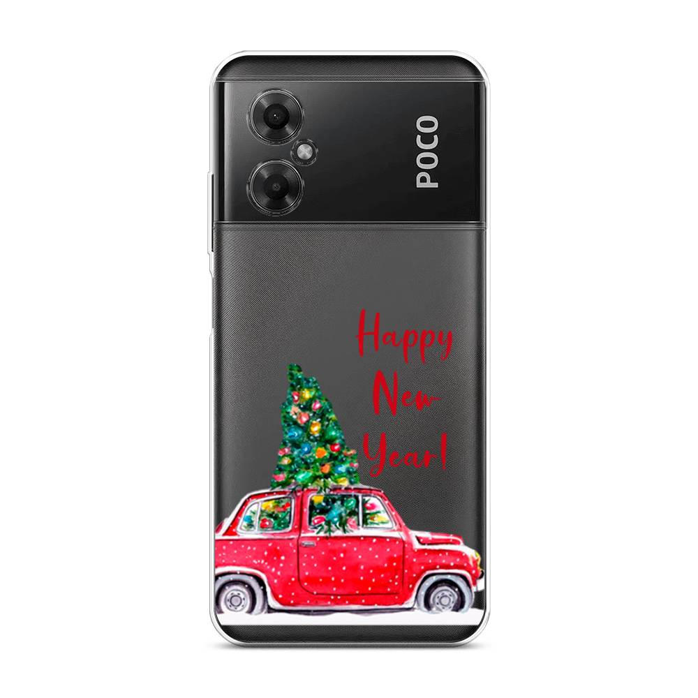 

Чехол на Xiaomi Poco M4 5G "Happy New Year", Красный;зеленый, 316550-5