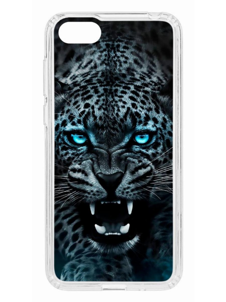 

Чехол на Huawei Honor 7A Kruche Print Дикий леопард