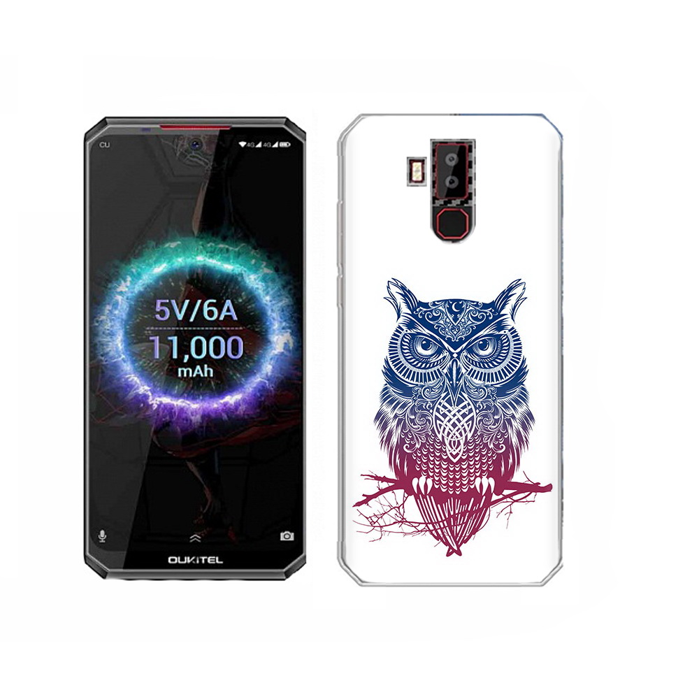 

Чехол MyPads Tocco для Oukitel K13 Pro хиппи сова, Прозрачный, Tocco