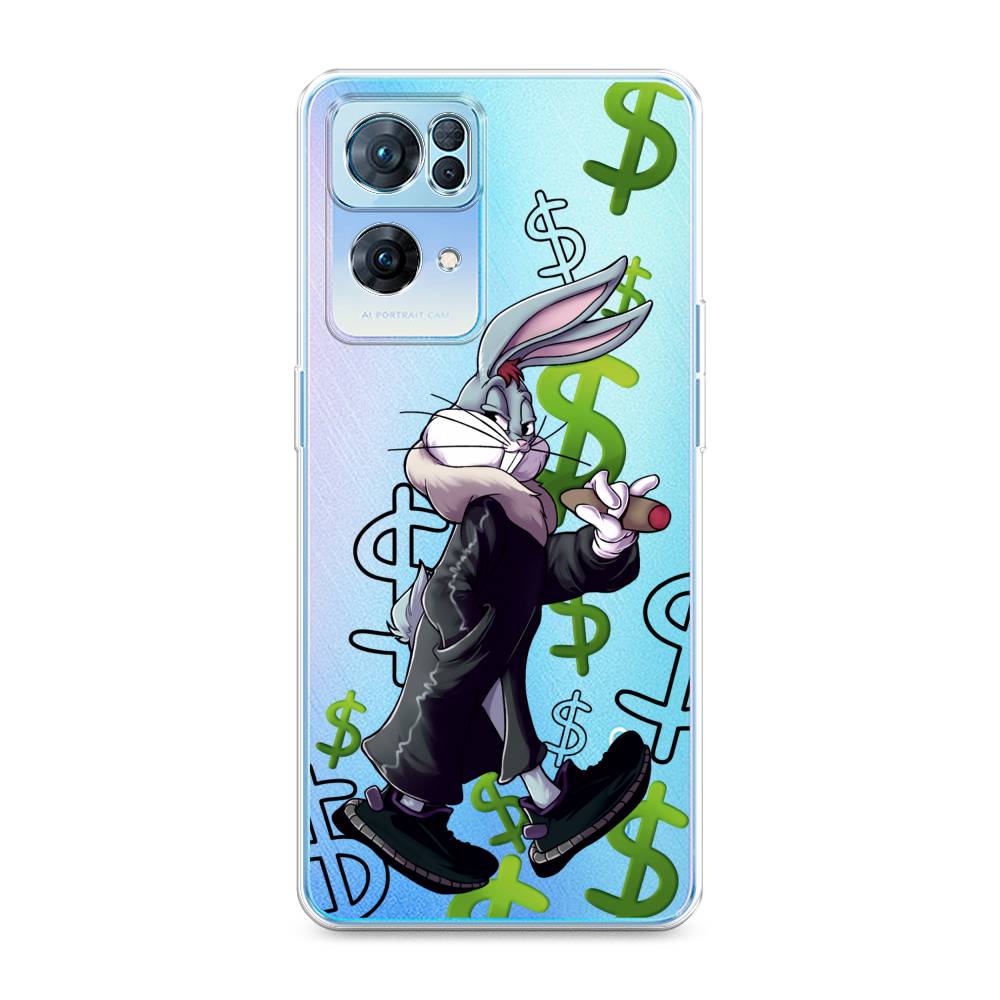

Чехол на Oppo Reno 7 Pro "Rich Bugs Bunny", Зеленый;черный;голубой, 258250-6