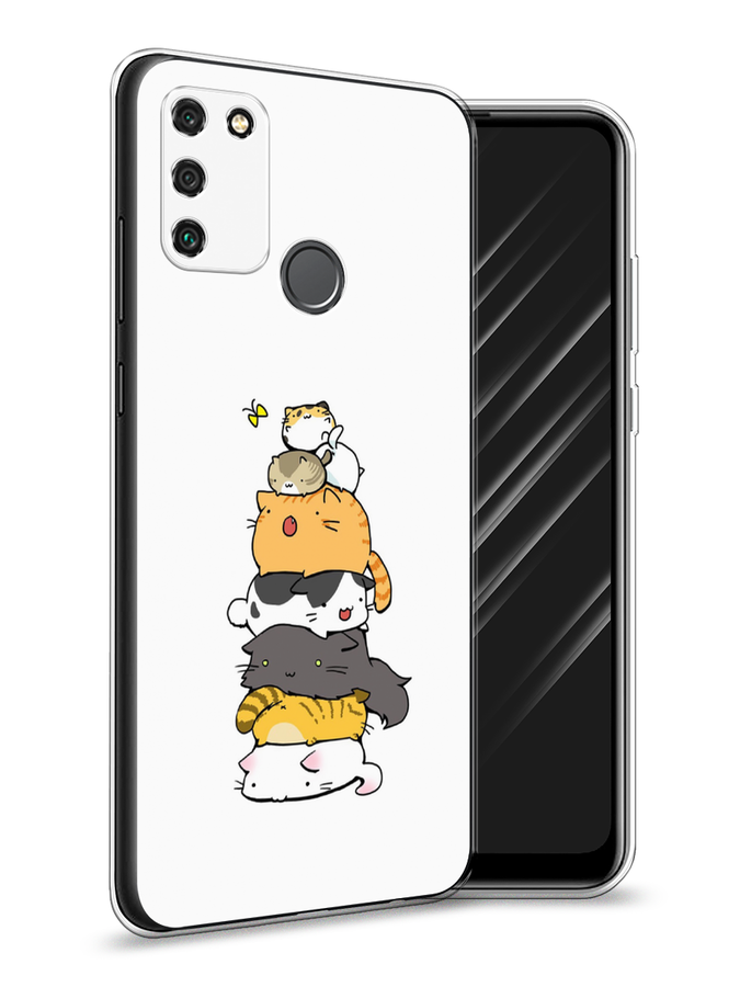 

Чехол Awog на Honor 9A "Бутерброд из котиков", Коричневый;белый;серый, 612350-10