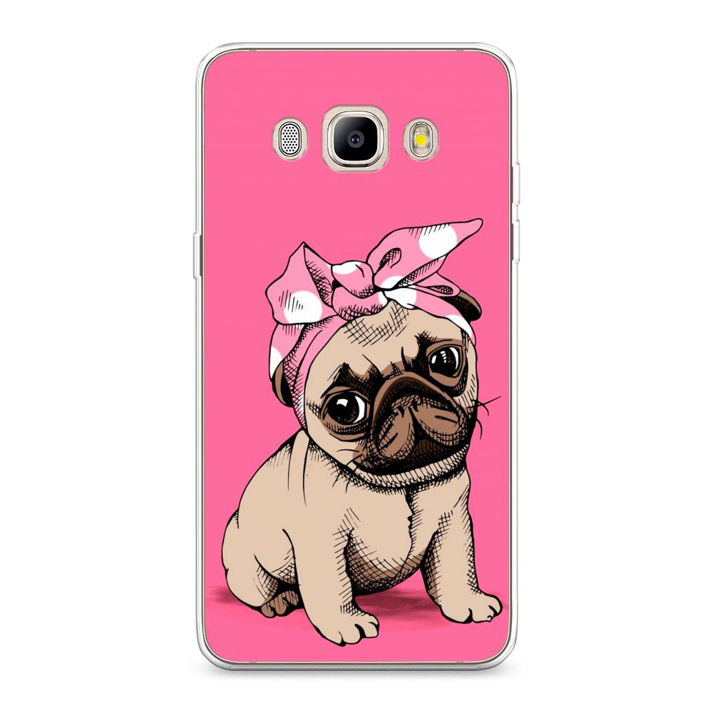 

Чехол Awog на Samsung Galaxy J5 2016 / Самсунг J5 2016 "Dog Pin-Up", Розовый;бежевый, 22750-2