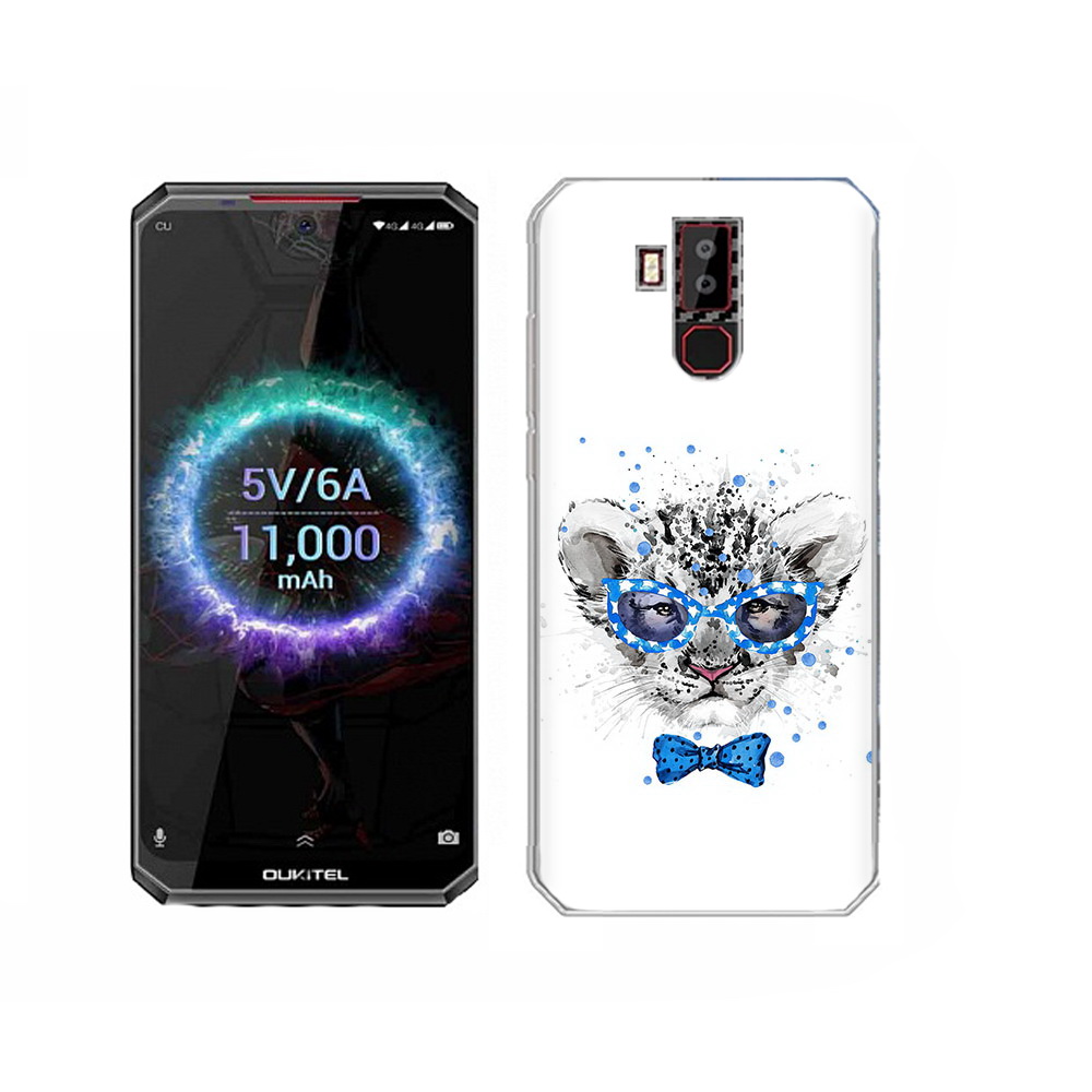 

Чехол MyPads Tocco для Oukitel K13 Pro тигренок с бабочкой, Прозрачный, Tocco