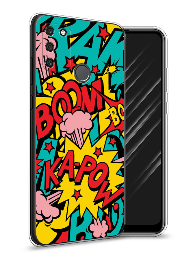

Чехол Awog на Honor 9A "Постер pop art", Голубой;желтый;красный, 612350-9