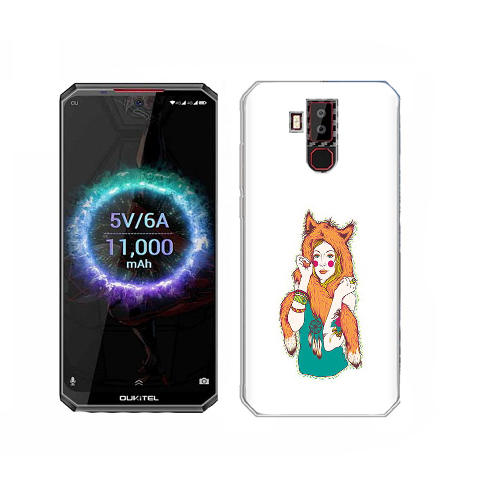 

Чехол MyPads Tocco для Oukitel K13 Pro Девушка лиса, Прозрачный, Tocco