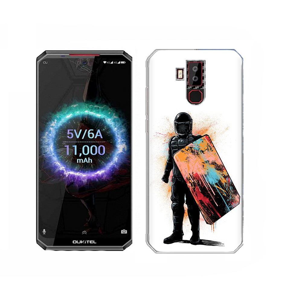

Чехол MyPads Tocco для Oukitel K13 Pro солдат с красочным щитом, Прозрачный, Tocco