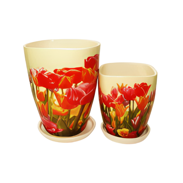 

Горшок для цветов BuyHouse KT-35414 красный