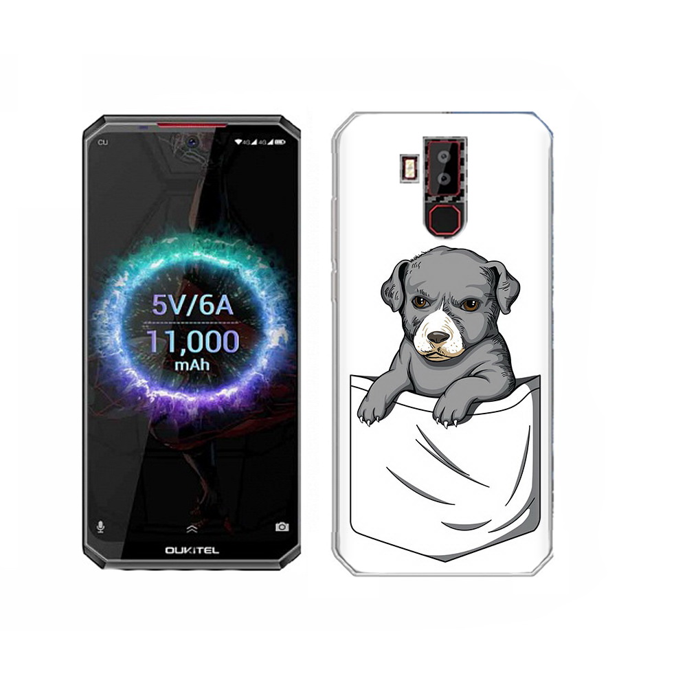 

Чехол MyPads Tocco для Oukitel K13 Pro собачка в кармане, Прозрачный, Tocco