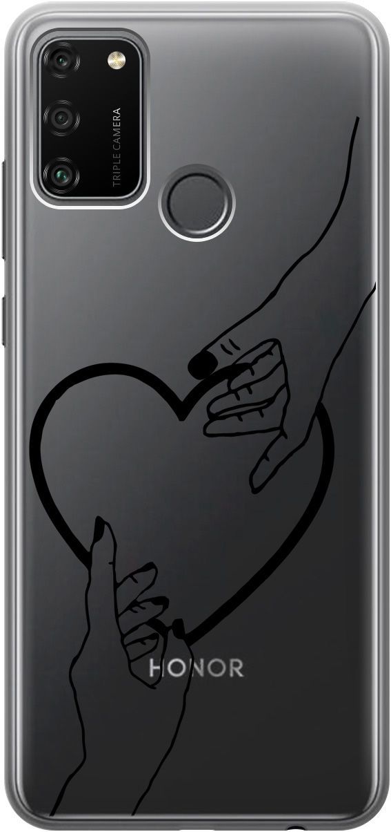 

Силиконовый чехол на Honor 9A с 3D принтом "Hands" прозрачный, Прозрачный;черный, 5228