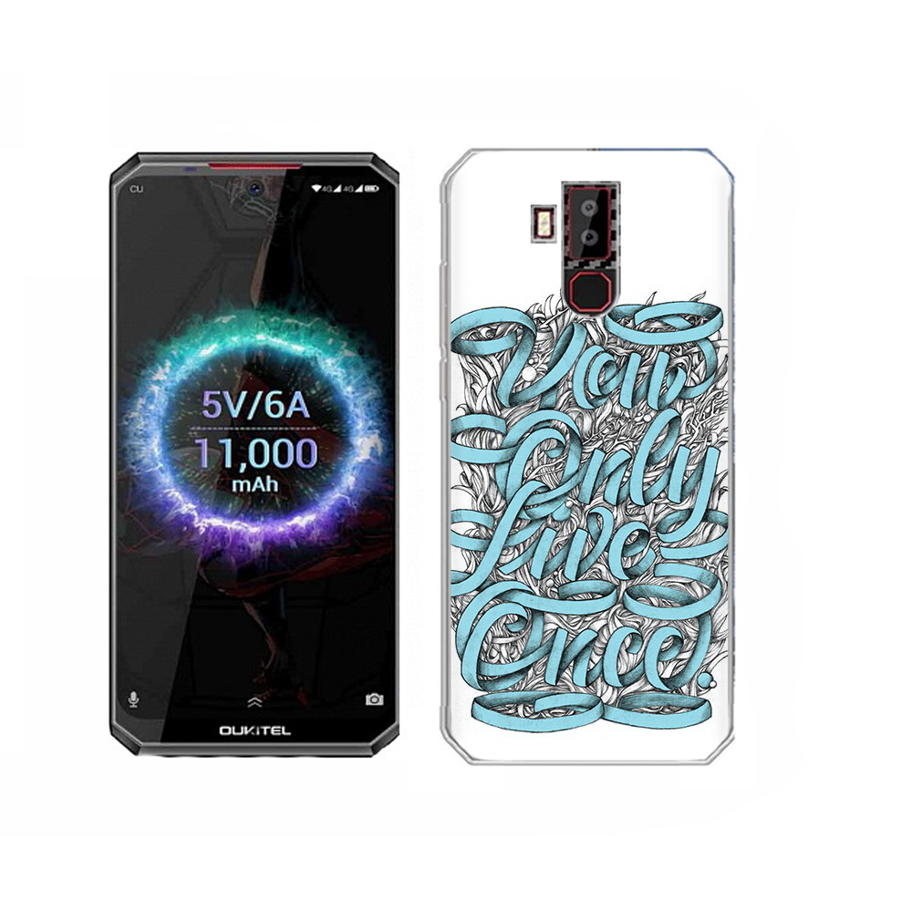 

Чехол MyPads Tocco для Oukitel K13 Pro слова из ленты абстракция, Прозрачный, Tocco
