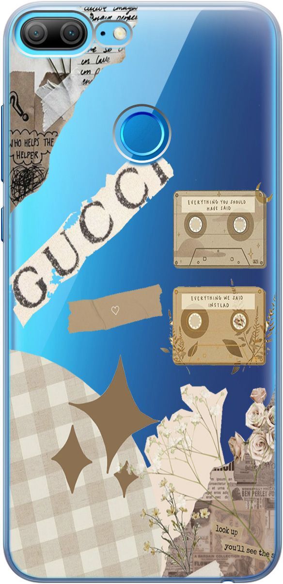 

Силиконовый чехол на Honor 9 Lite с 3D принтом "GUCCI Stickers" прозрачный, Прозрачный;бежевый, 5226