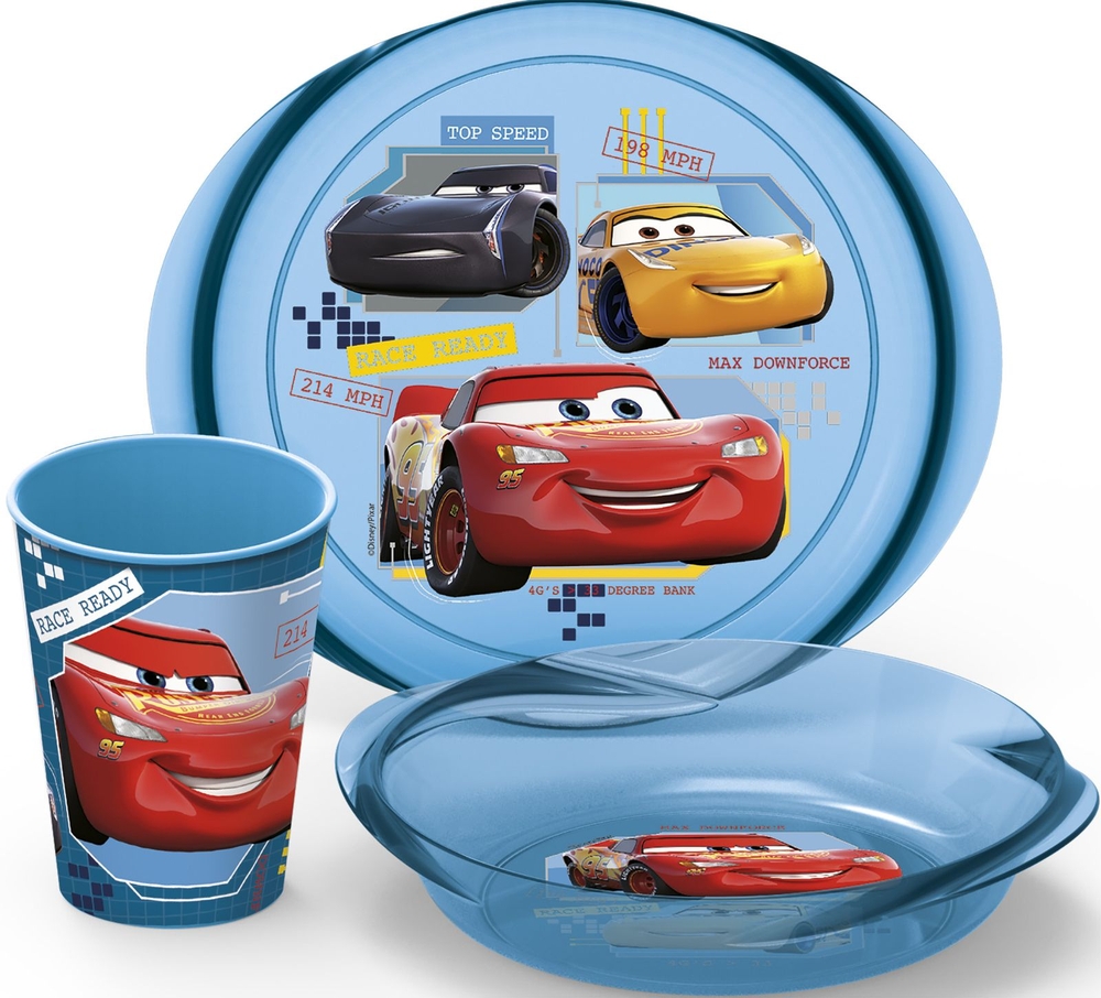 Набор пластиковой посуды Stor из 3-х предметов Тачки, к гонкам готов 280170 полесье набор disney pixar тачки 33