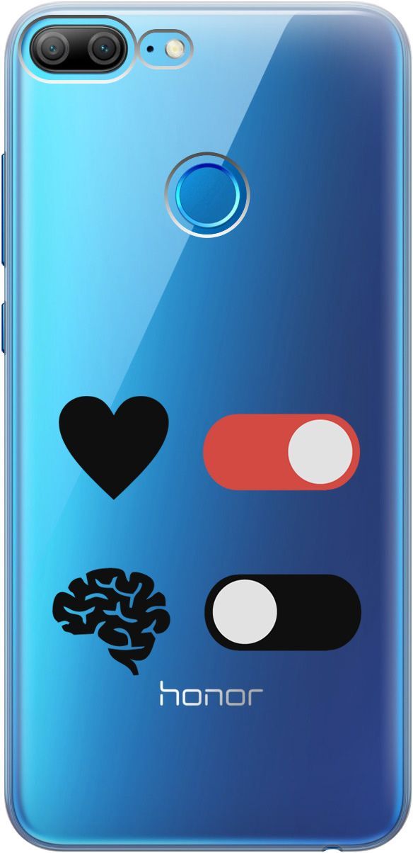 

Силиконовый чехол на Honor 9 Lite с 3D принтом "Brain Off" прозрачный, Прозрачный;белый, 5226
