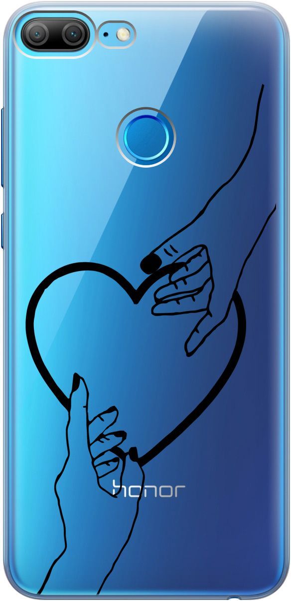 

Силиконовый чехол на Honor 9 Lite с 3D принтом "Hands" прозрачный, Прозрачный;черный, 5226