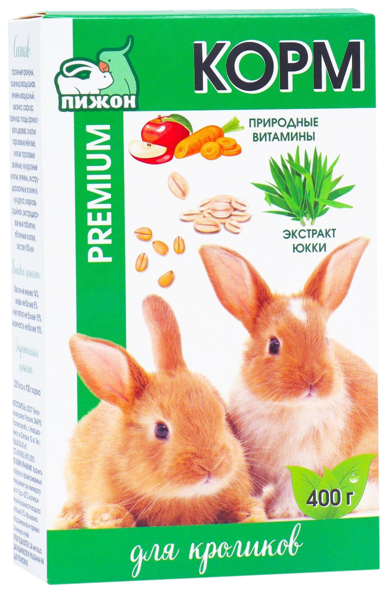 Сухой корм для кроликов Пижон Premium, 400 г