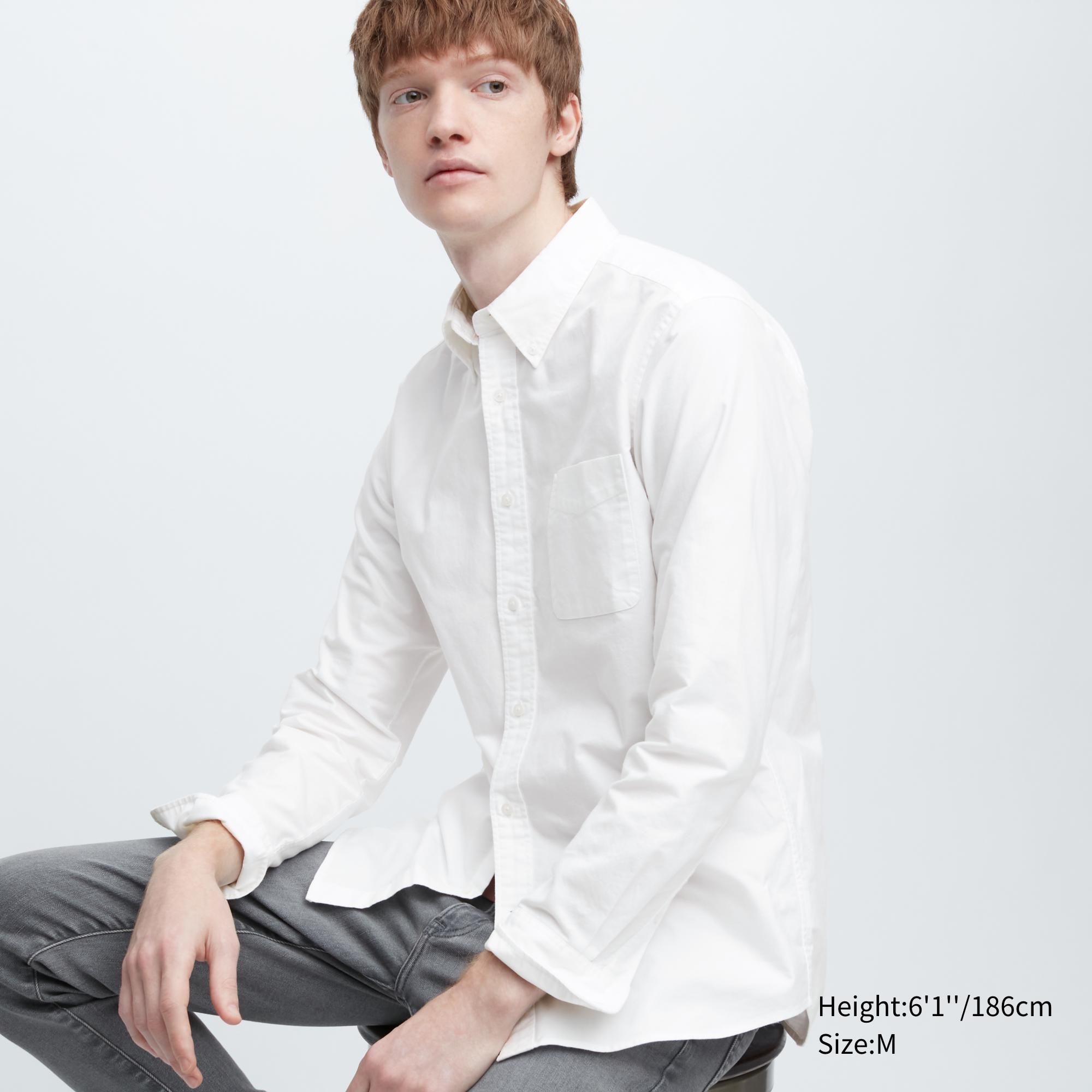 Рубашка мужская UNIQLO 456630COL01 белая L (доставка из-за рубежа)
