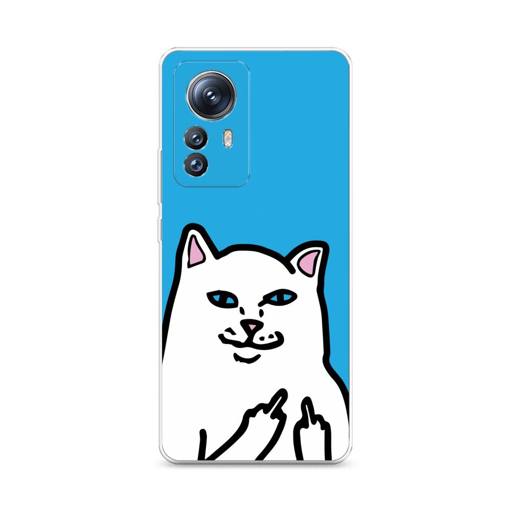 

Силиконовый чехол Awog "Кот жесть" для Xiaomi 12S Pro, Голубой, 316150-9