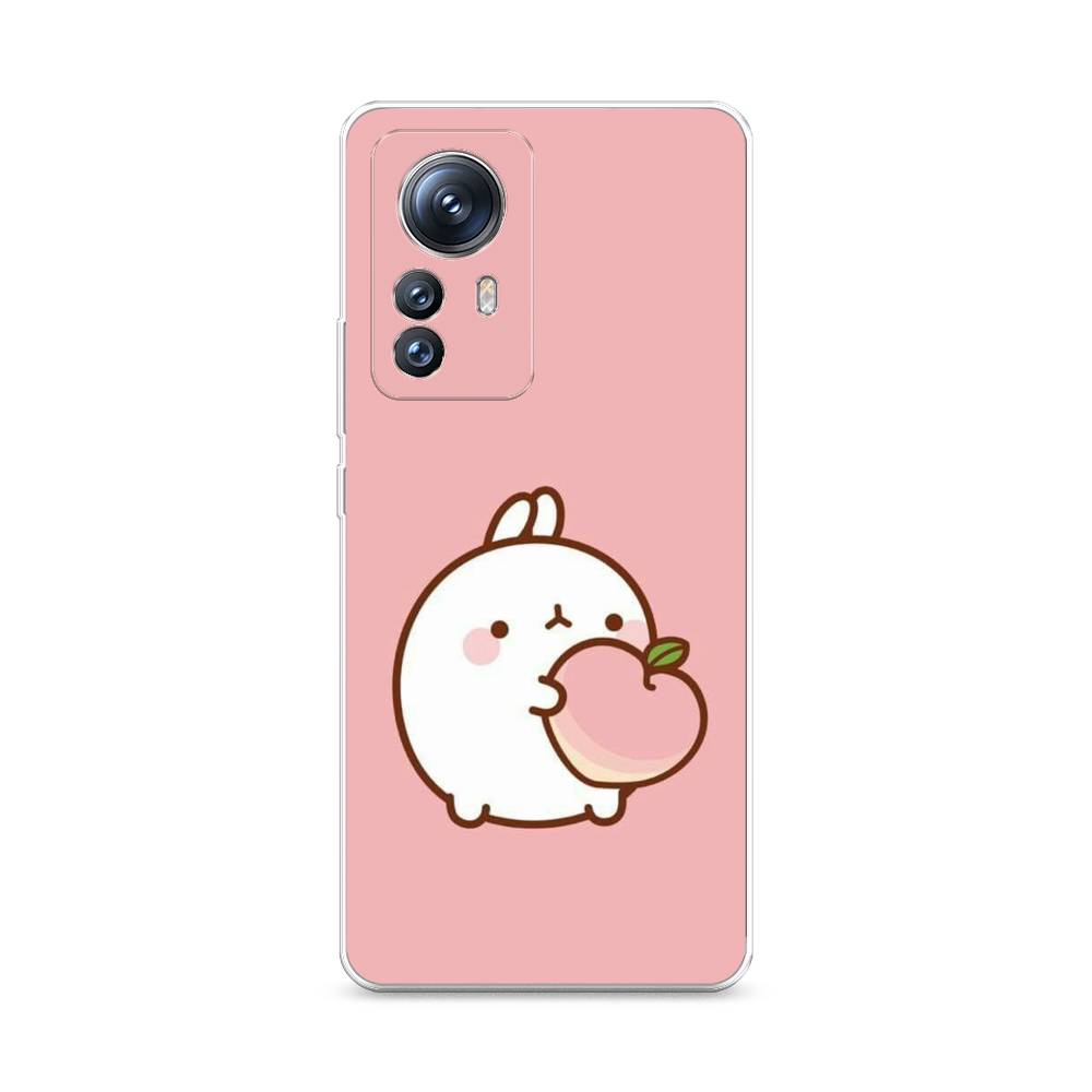 

Силиконовый чехол Awog "Кролик с персиком" для Xiaomi 12S Pro, Розовый, 316150-1