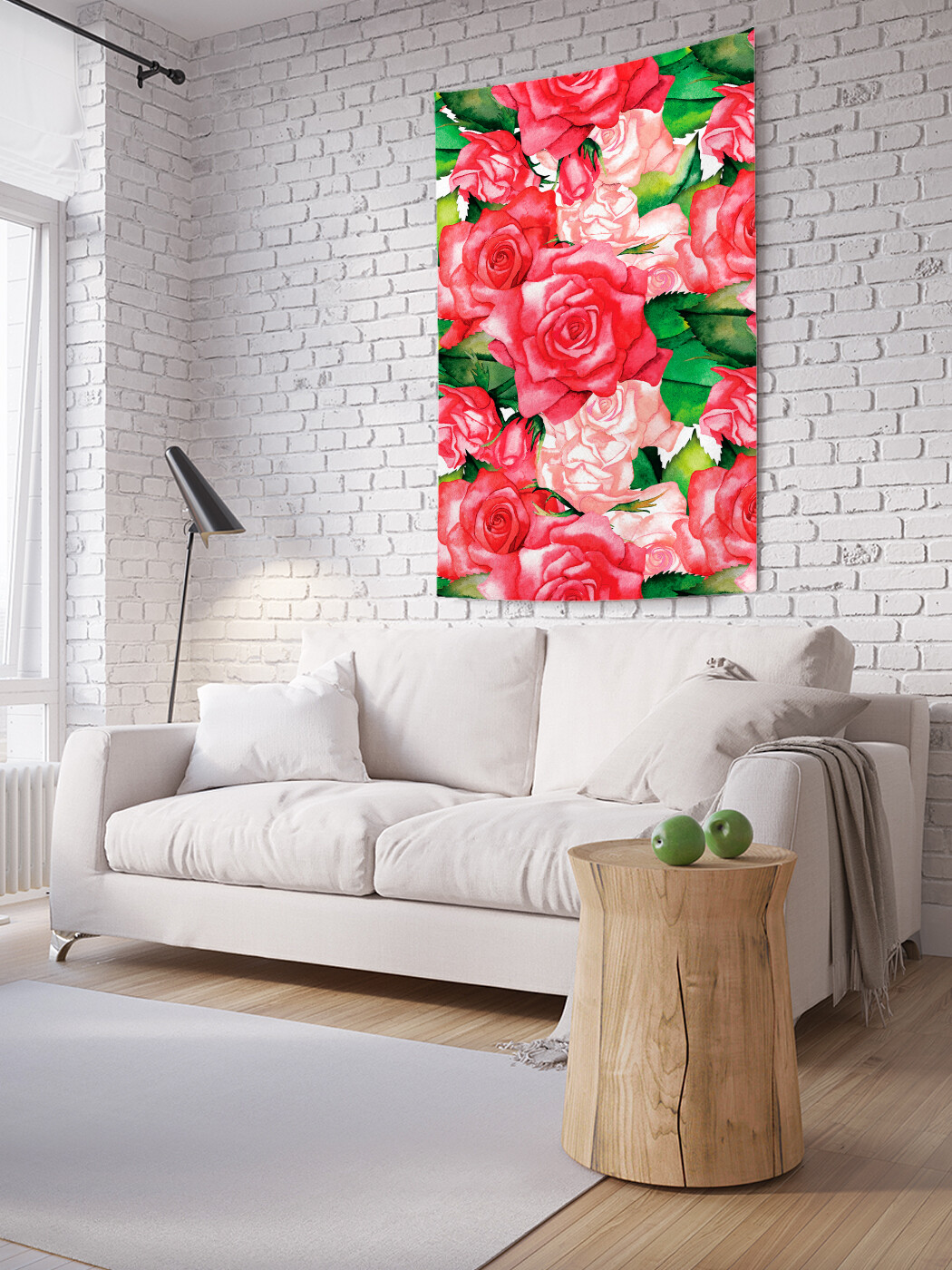 

Вертикальное фотопанно JoyArty Цветы согревают душу, из ткани, 100х150 см
