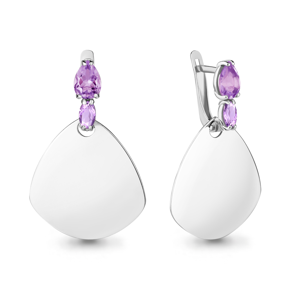 

Серьги из серебра с аметистом Aquamarine Aquamarine 4738404_925_р, 4738404_925_р
