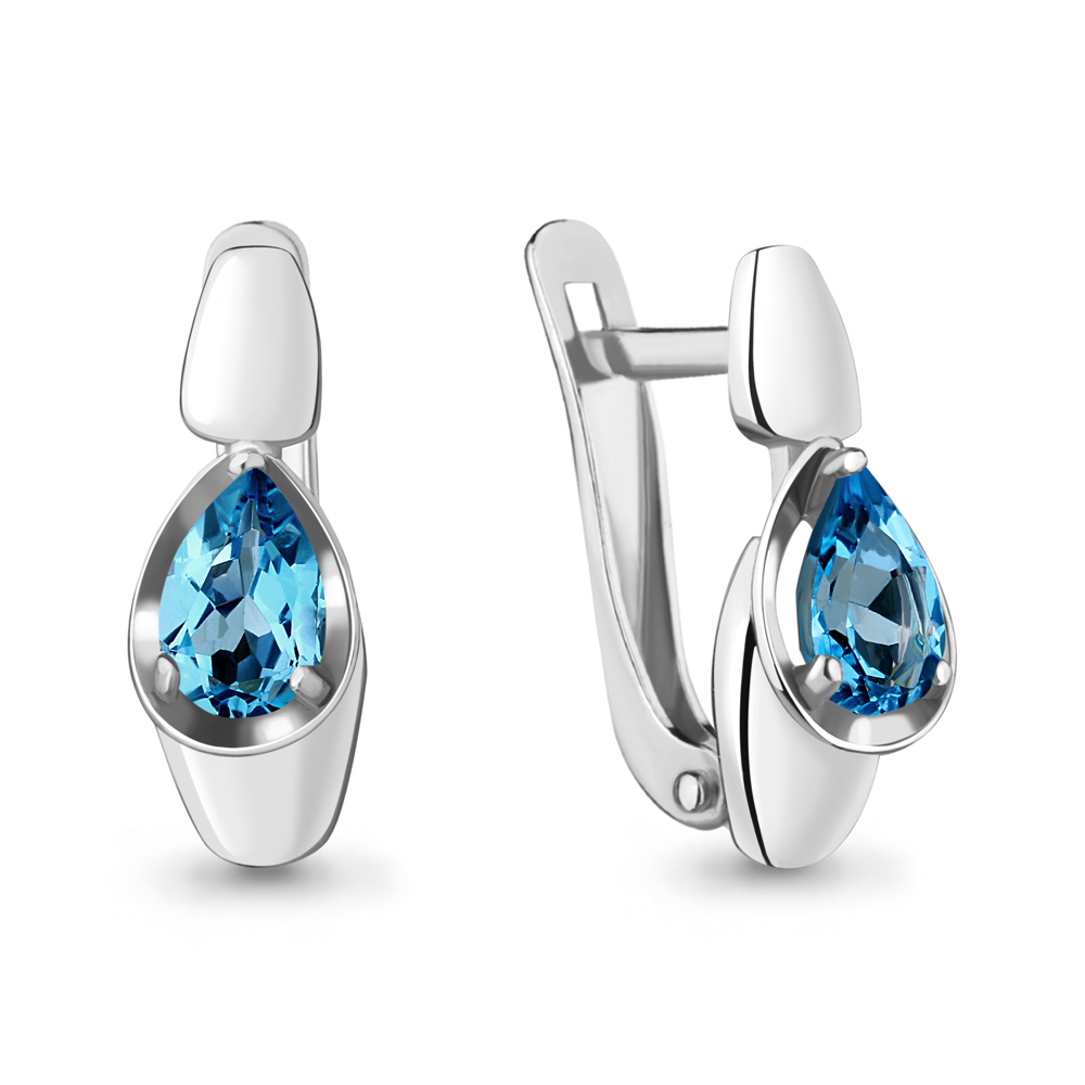 

Серьги из серебра с топазом Aquamarine Aquamarine 4738308_925_р, 4738308_925_р