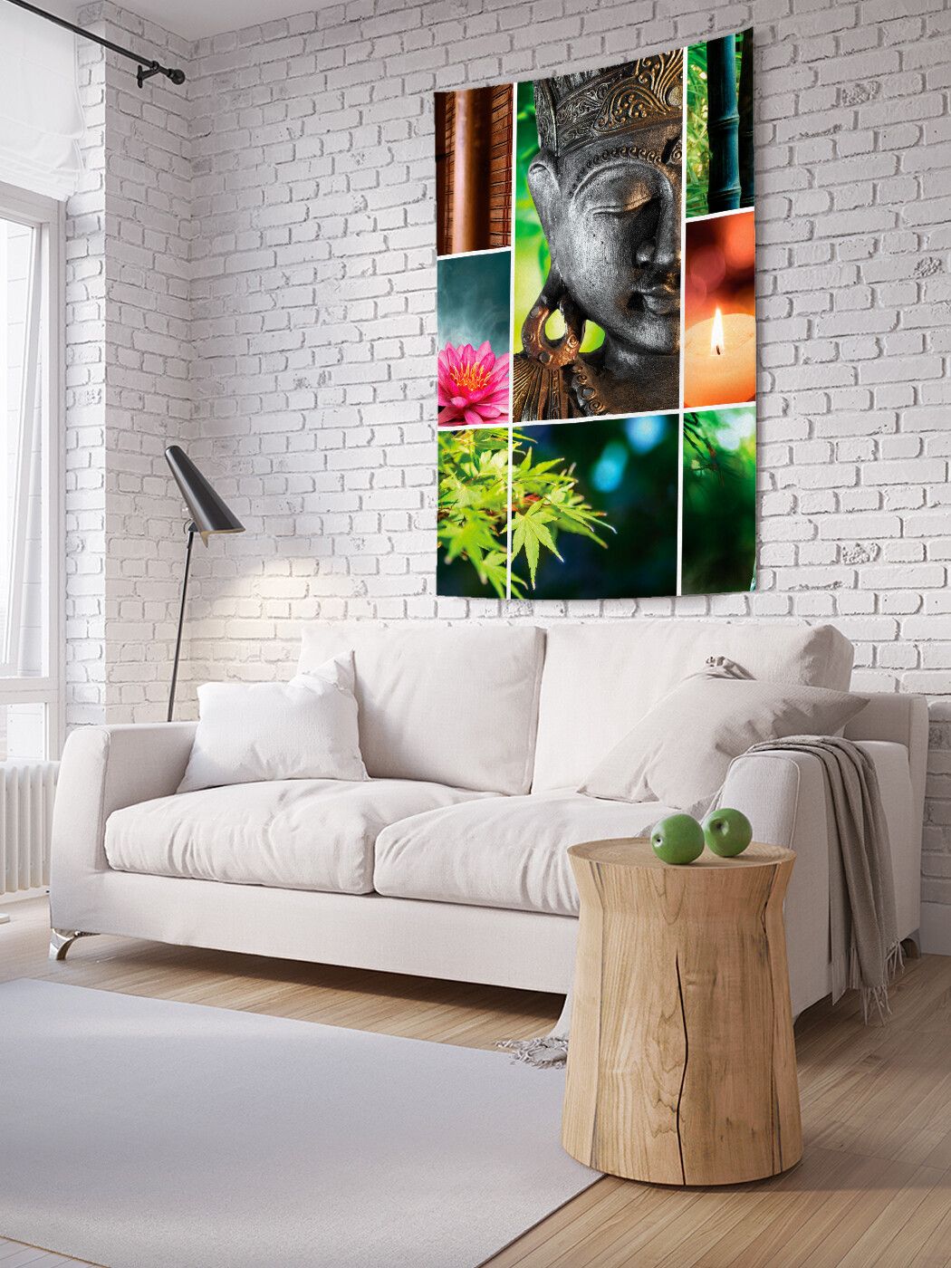 

Вертикальное фотопанно JoyArty Спокойствие буддиста, из ткани, 100х150 см