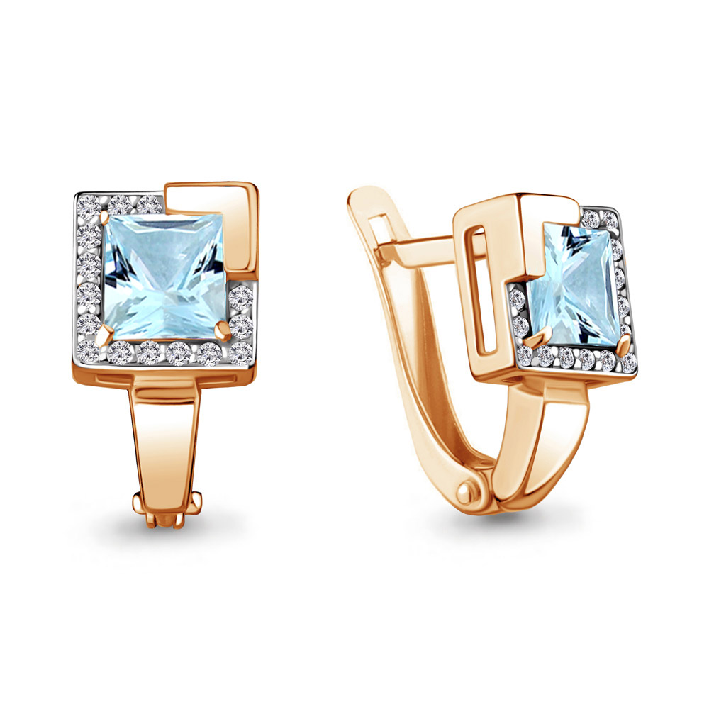 

Серьги из серебра с топазом Aquamarine Aquamarine 4736902А_925_з, 4736902А_925_з