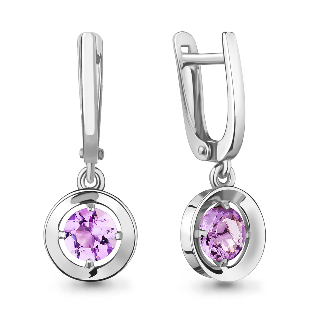 

Серьги из серебра с аметистом Aquamarine Aquamarine 4736704_925_р, 4736704_925_р