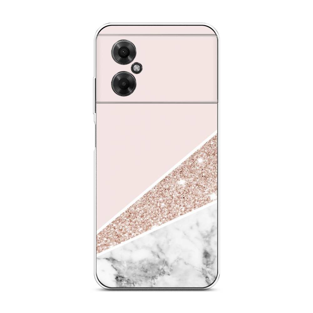 

Чехол на Xiaomi Poco M4 5G "Блестящий розовый мрамор", 316550-3
