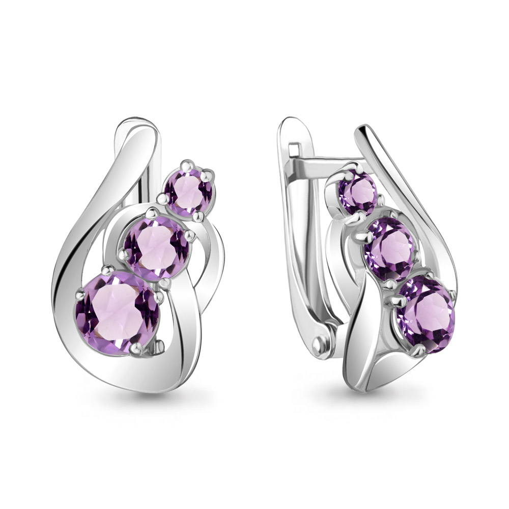 

Серьги из серебра с аметистом Aquamarine Aquamarine 4736404_925_р, 4736404_925_р
