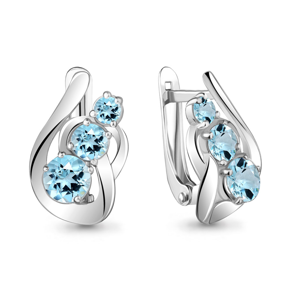 

Серьги из серебра с топазом Aquamarine Aquamarine 4736402_925_р, 4736402_925_р