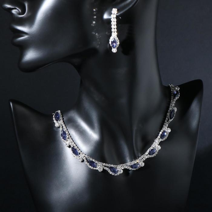 

Колье+серьги из бижутерного сплава Queen Fair 7446072, стразы