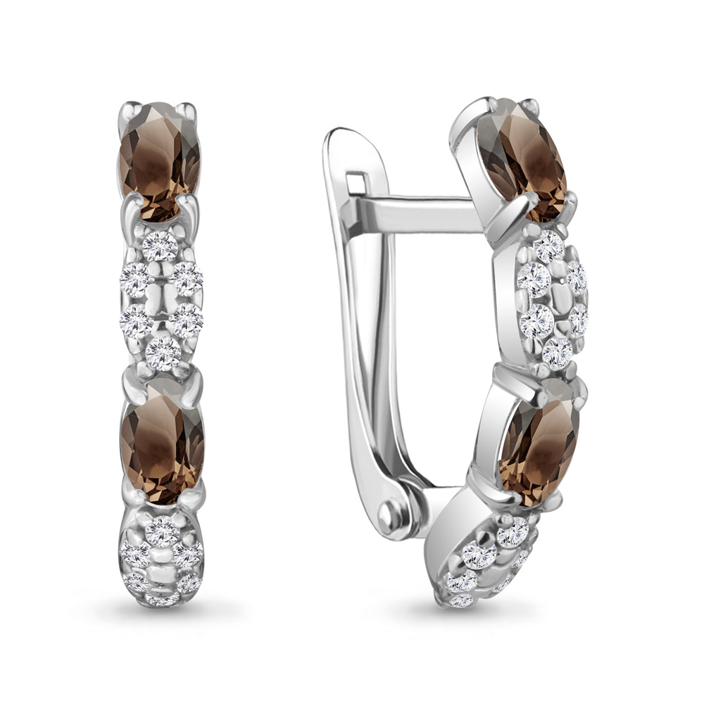 

Серьги из серебра с кварцем Aquamarine Aquamarine 4735101А_925_р, 4735101А_925_р