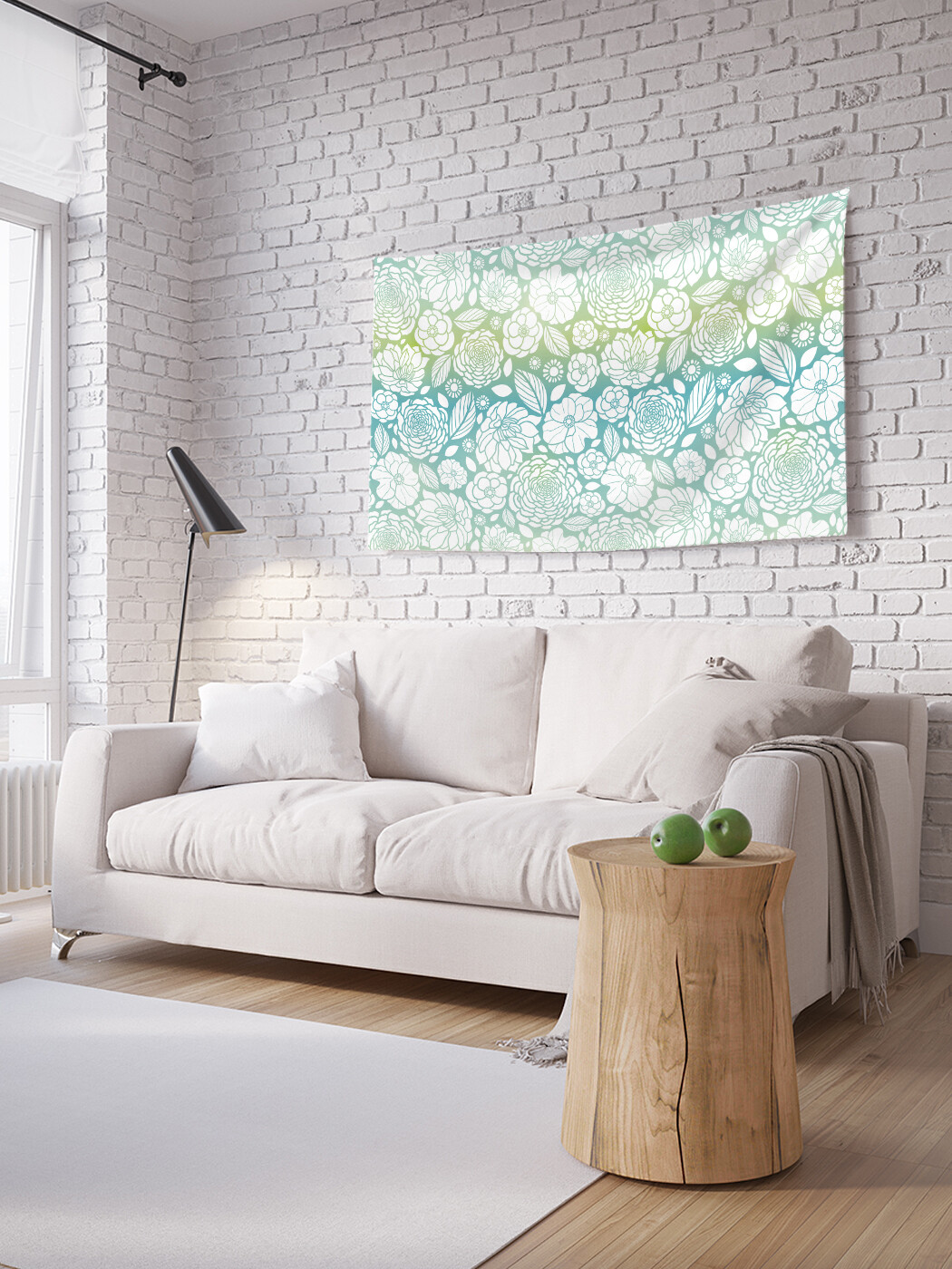 

Горизонтальное фотопанно JoyArty Цветочные трафареты, из ткани, 100х150 см