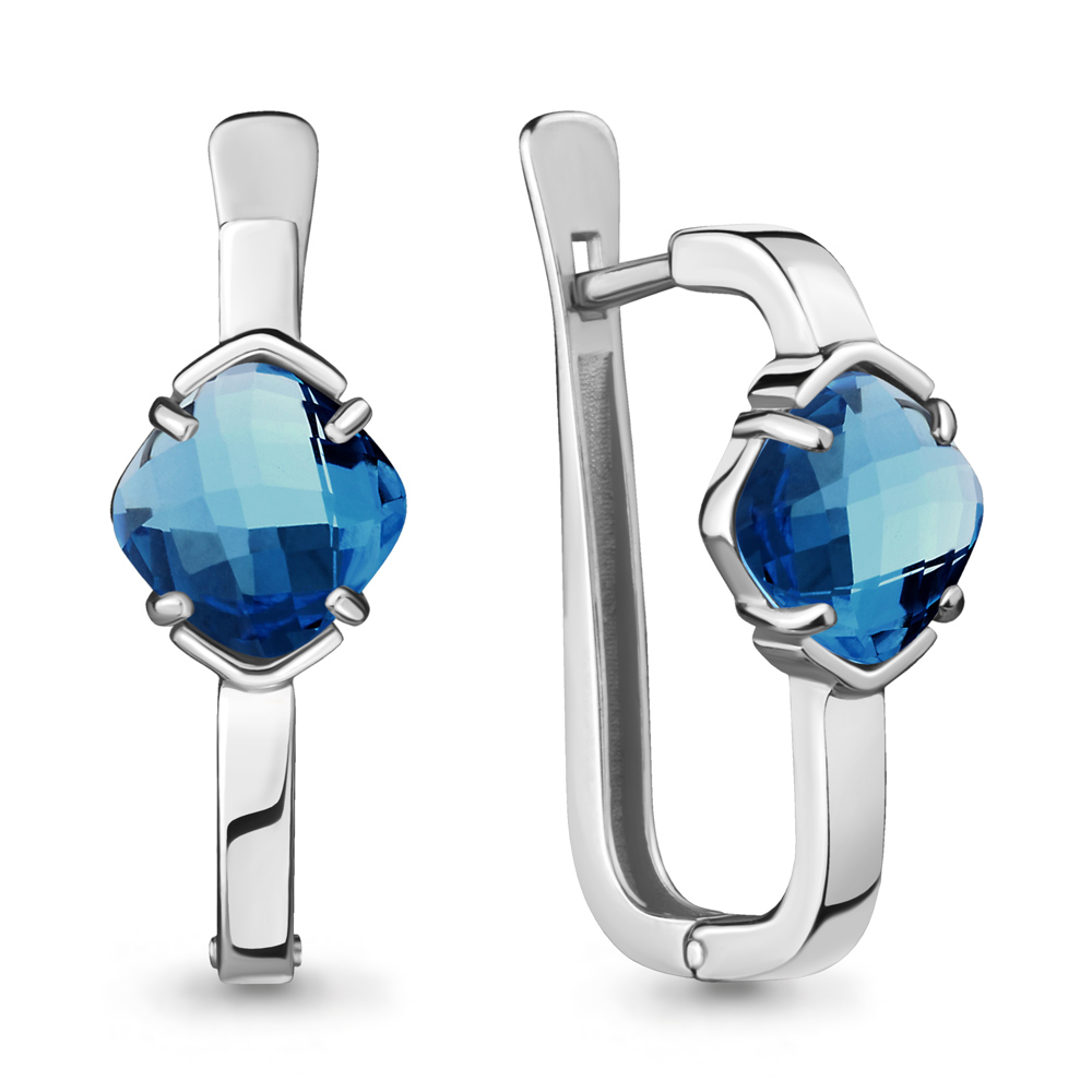 

Серьги из серебра с топазом искусственным Aquamarine Aquamarine 4725693_925_р, 4725693_925_р