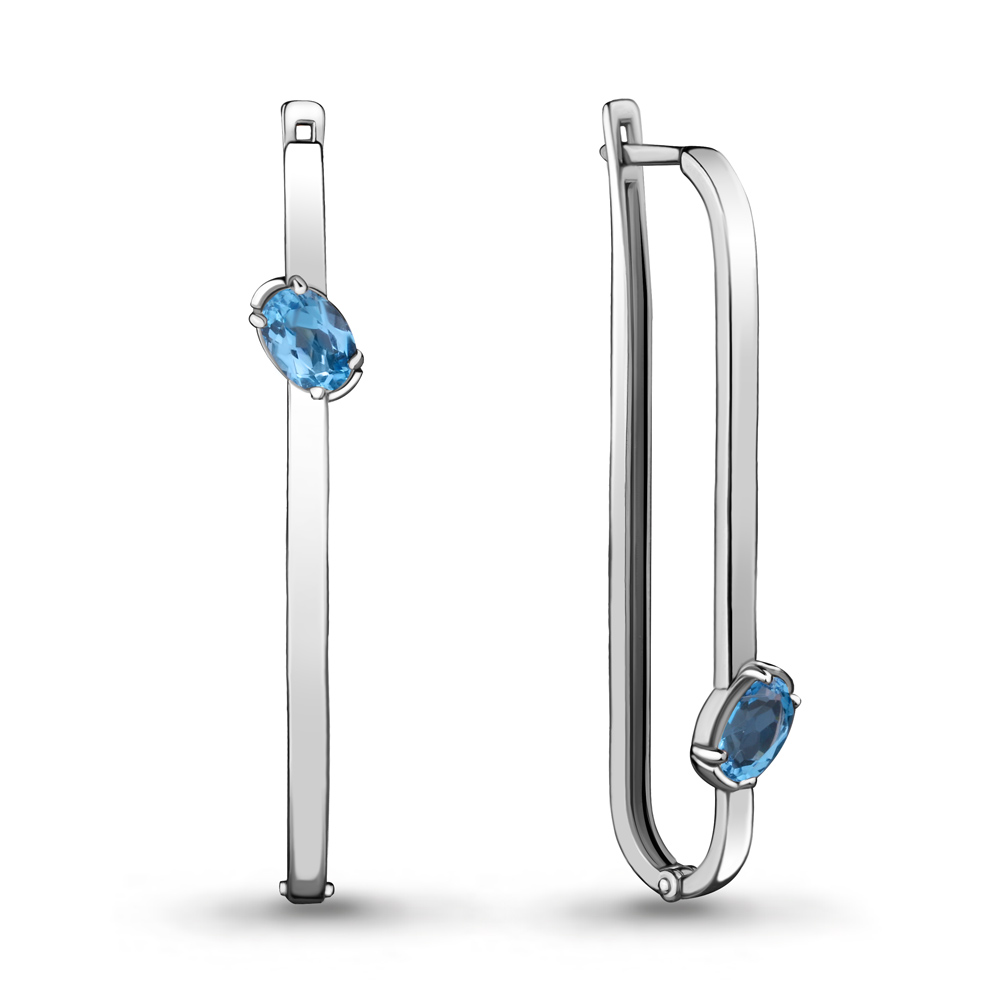 

Серьги из серебра с топазом Aquamarine Aquamarine 4725205_925_р, 4725205_925_р