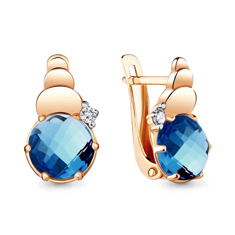 

Серьги из серебра с фианитом Aquamarine Aquamarine 4724893А_925_з, 4724893А_925_з