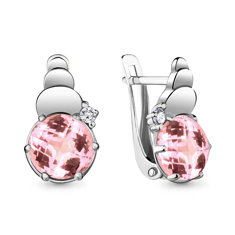 

Серьги из серебра с фианитом Aquamarine Aquamarine 4724890А_925_р, 4724890А_925_р