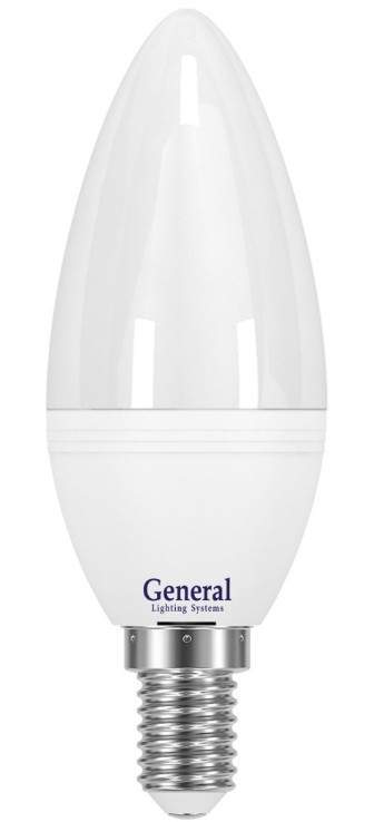 фото Лампа светодиодная general, e27, 8w, 4500k, "свеча", арт. 583928 - (10 шт.)