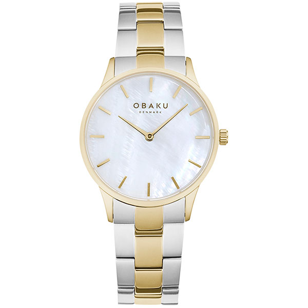 фото Наручные часы женские obaku v247lxgwsf серебристые/золотистые