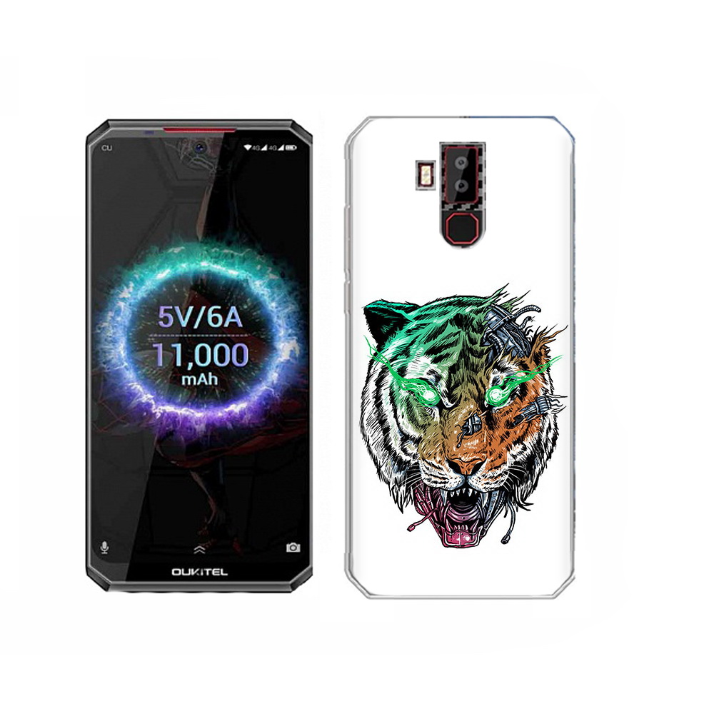 

Чехол MyPads Tocco для Oukitel K13 Pro робо-тигр, Прозрачный, Tocco