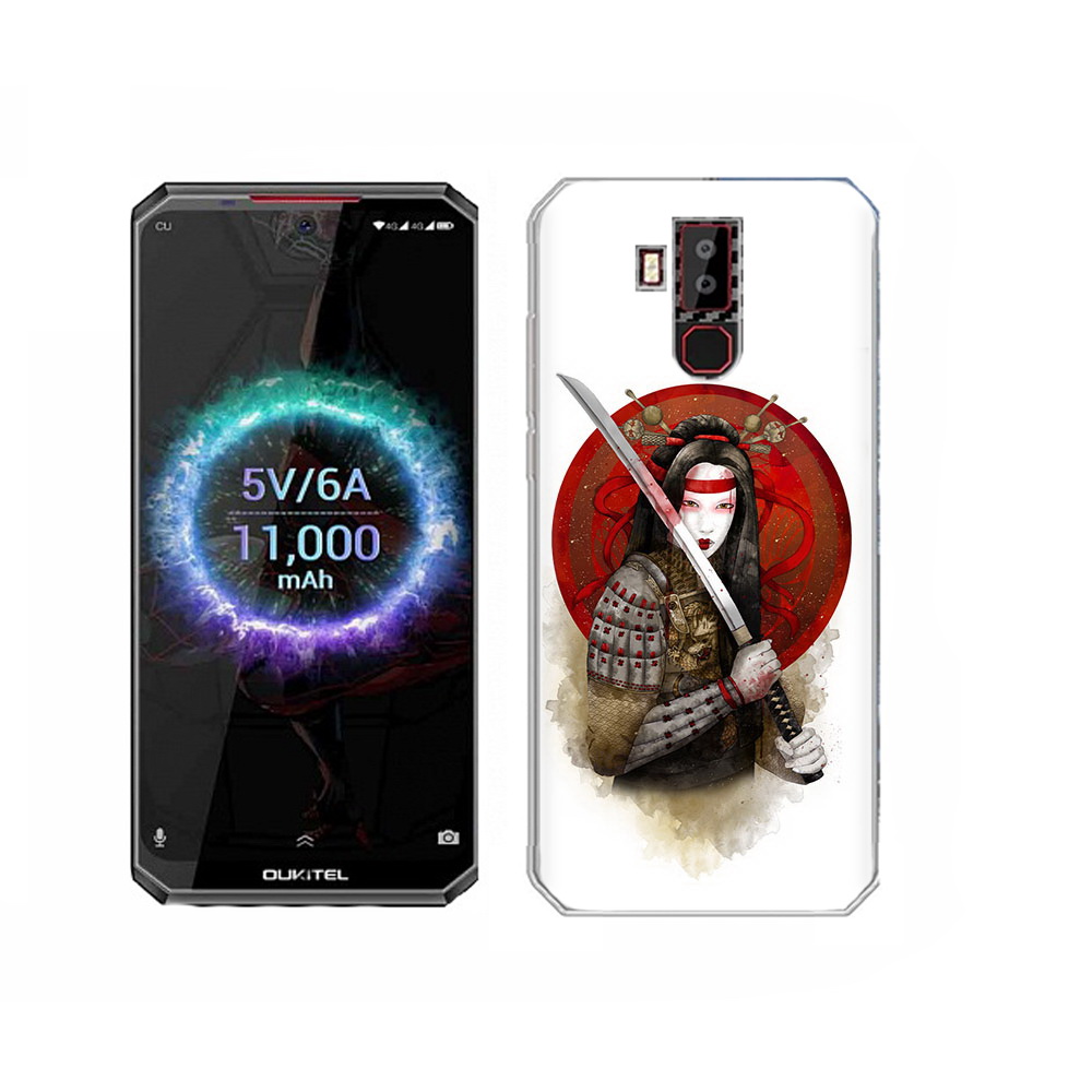 

Чехол MyPads Tocco для Oukitel K13 Pro рисованная девушка с катаной, Прозрачный, Tocco