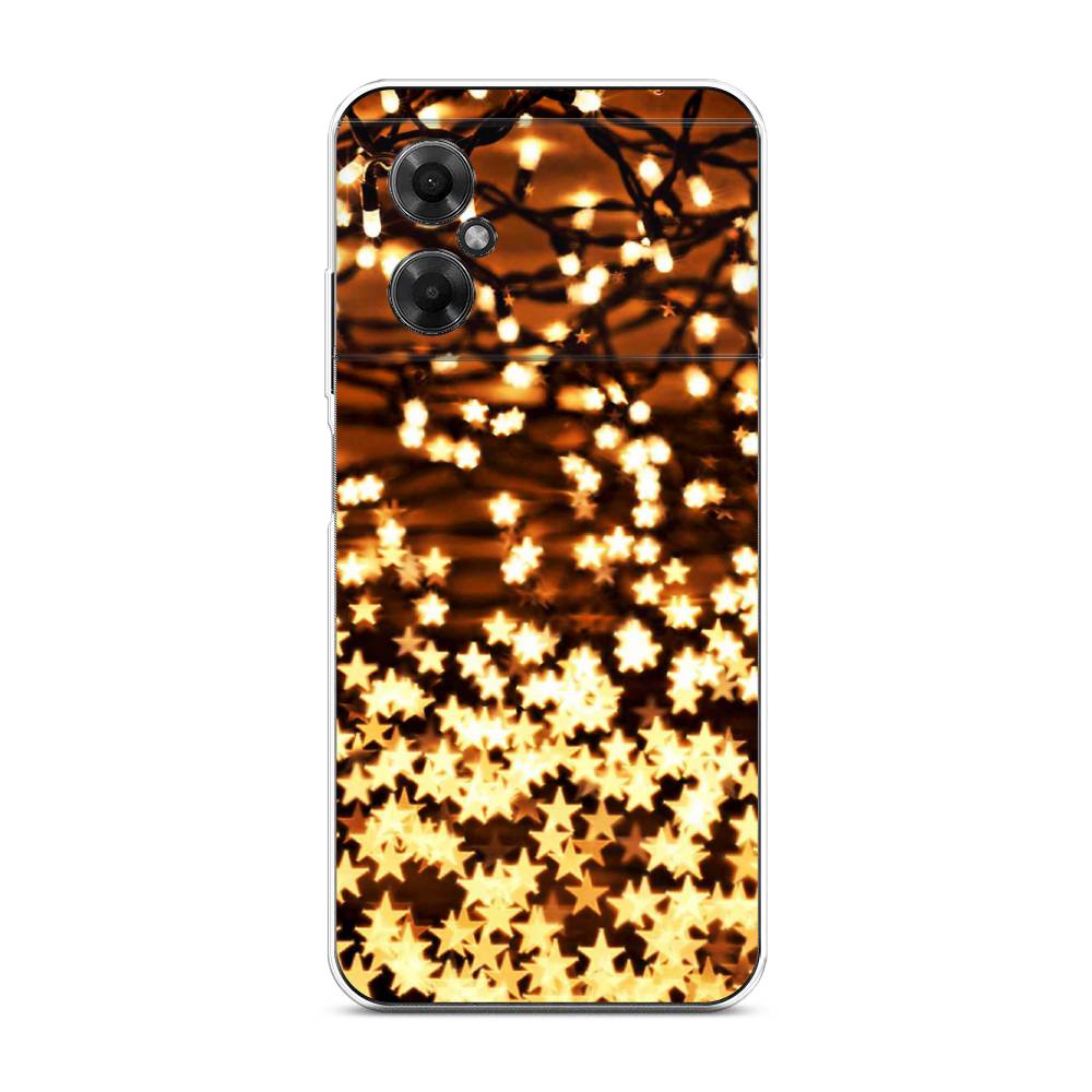 

Чехол на Xiaomi Poco M4 5G "Новогодняя гирлянда", Золотистый, 316550-5