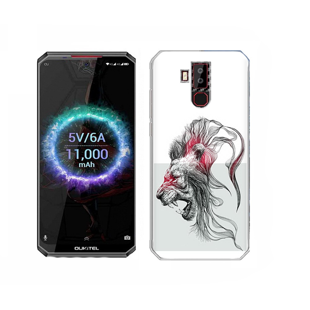 

Чехол MyPads Tocco для Oukitel K13 Pro разъяренный лев, Прозрачный, Tocco