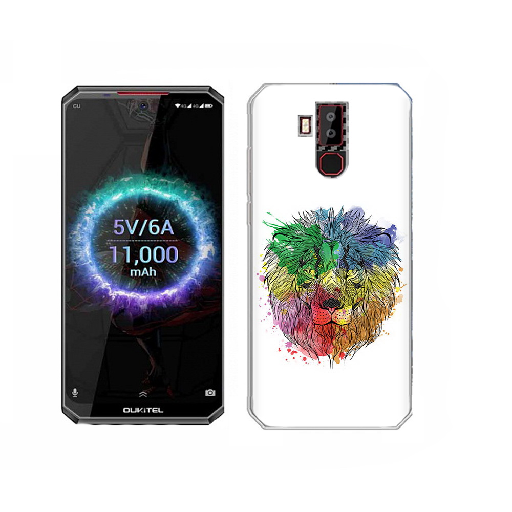 

Чехол MyPads Tocco для Oukitel K13 Pro разноцветный гордый лев, Прозрачный, Tocco