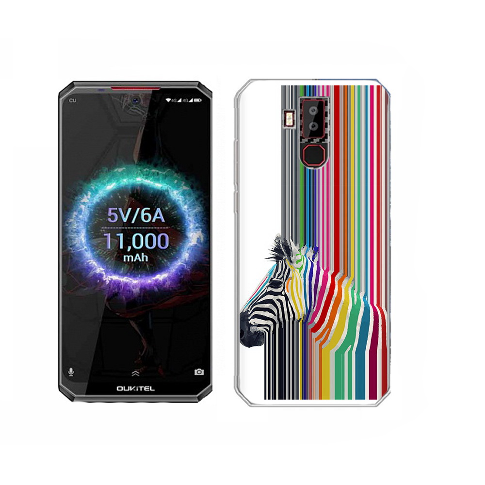 

Чехол MyPads Tocco для Oukitel K13 Pro радужная зебра, Прозрачный, Tocco