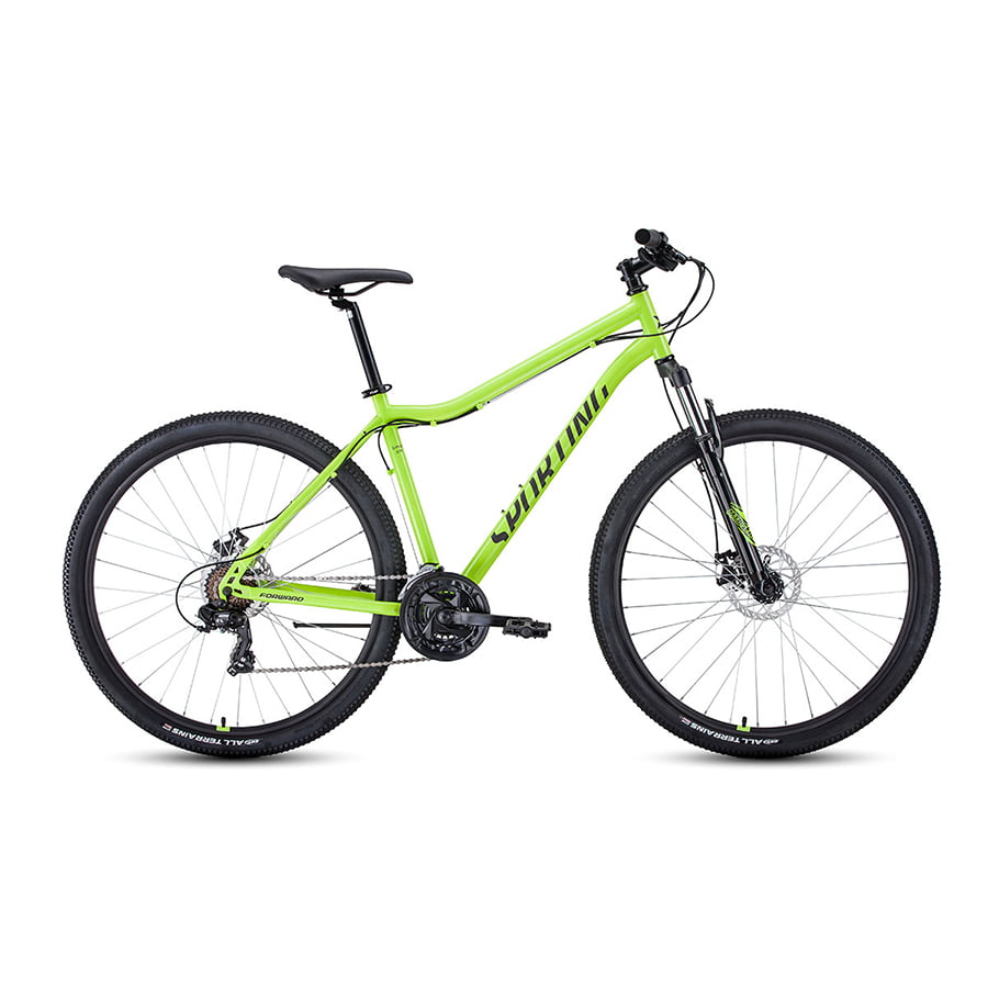 фото Велосипед 29" forward sporting 29 2.0 d ярко-зеленый/черный 2022 год 21" rbk22fw29943