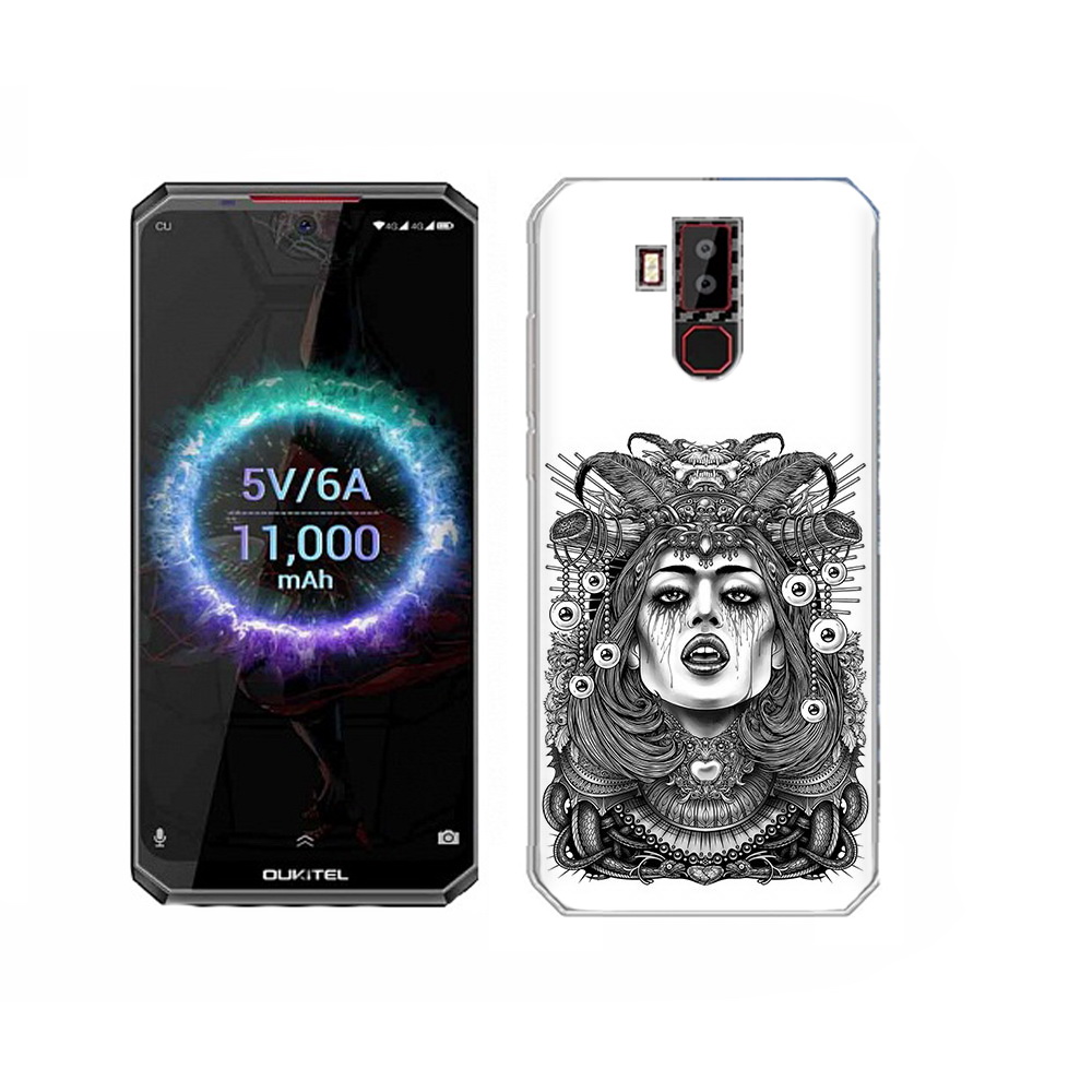 

Чехол MyPads Tocco для Oukitel K13 Pro портрет девушки черно белый, Прозрачный, Tocco